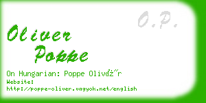 oliver poppe business card